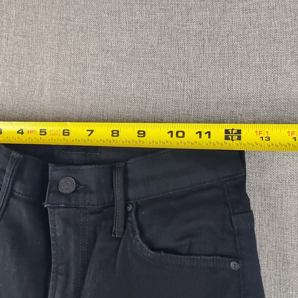 MOTHER Jeans 27 The Insider Crop Step Fray Black Zip Fly Denim No Guilty Wash - Picture 13 of 16